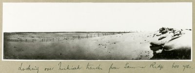 Looking Over Turkish Trenches from Samson Ridge by Capt. Arthur Rhodes